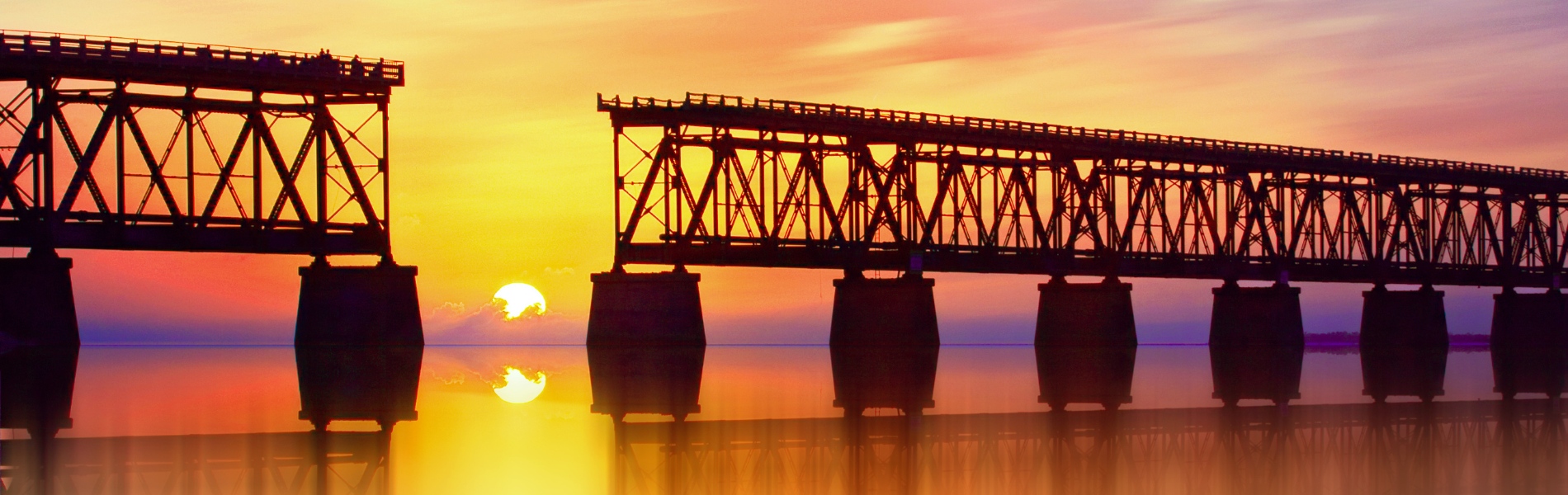 Railway at sunset